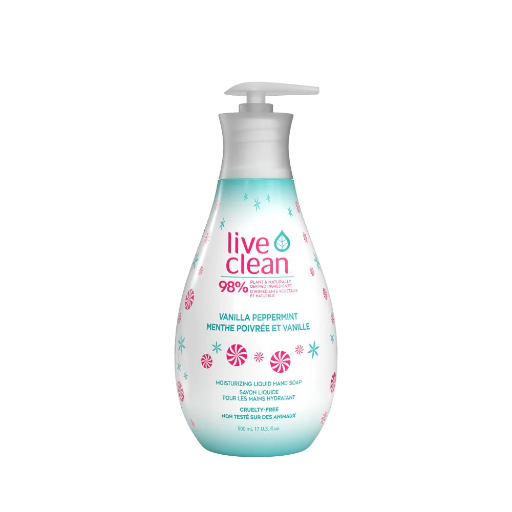 Live Clean Moisturizing Hand Soap, Vanilla Peppermint, 500mL