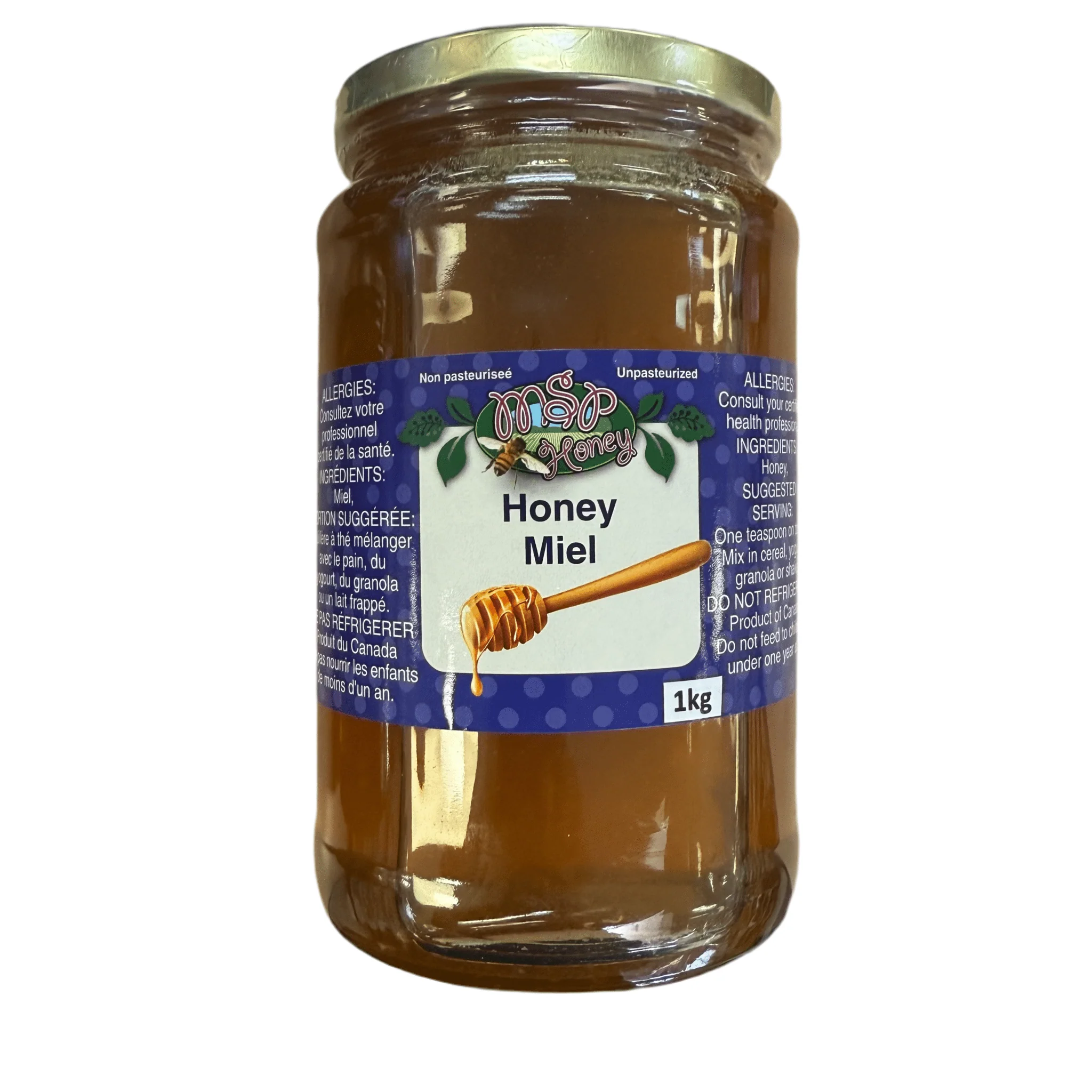 Marg's Organics Unpasteurized Raw Honey 1 Kg
