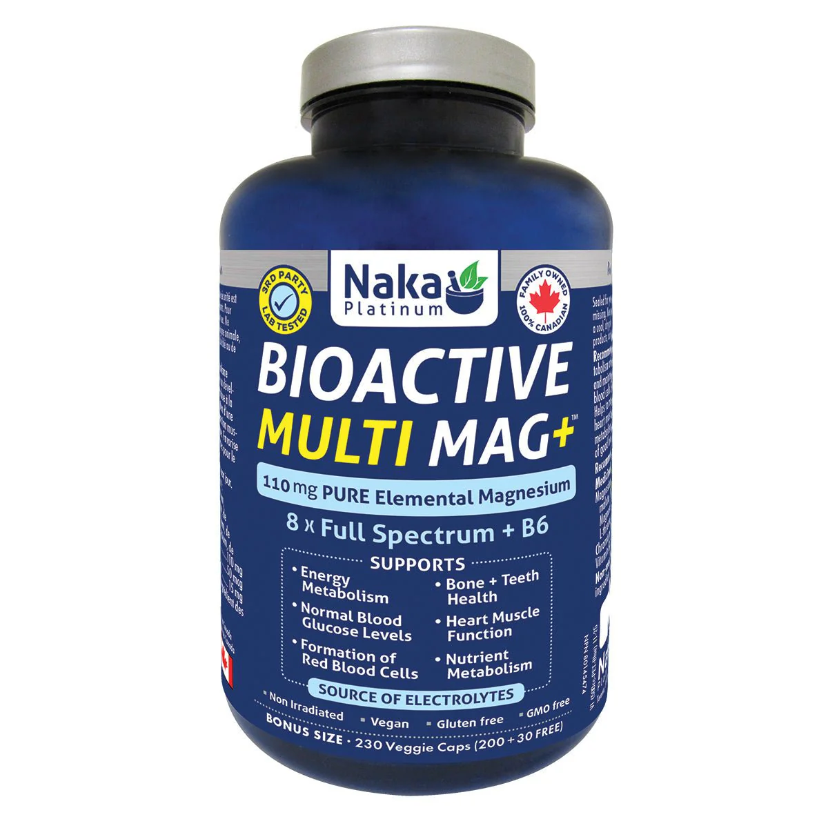 Naka Bioactive Multi Mag+ 230 Veg Capsules
