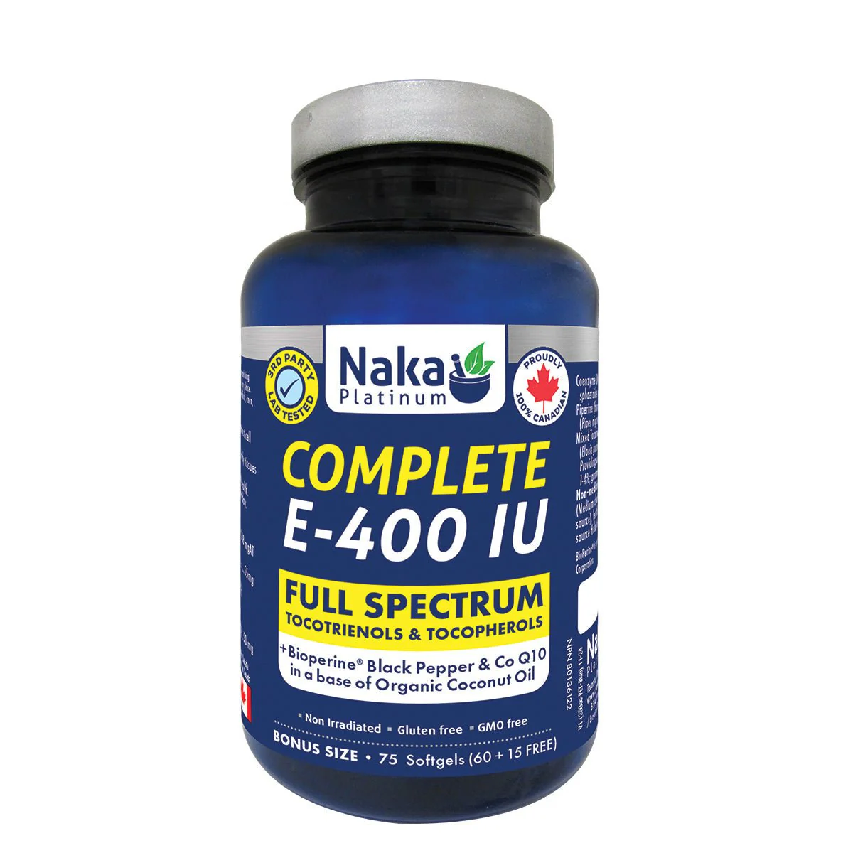 Naka Complete Vitamin E 400 IU 75 Softgels