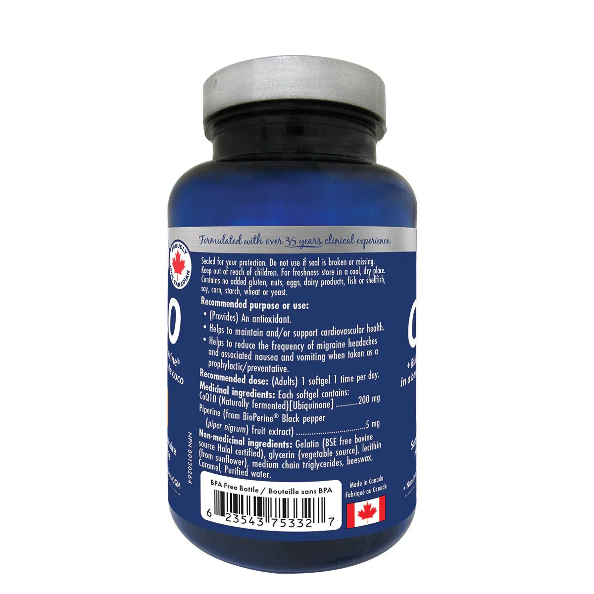 Naka CoQ10 200mg 60 Softgels - Image 2