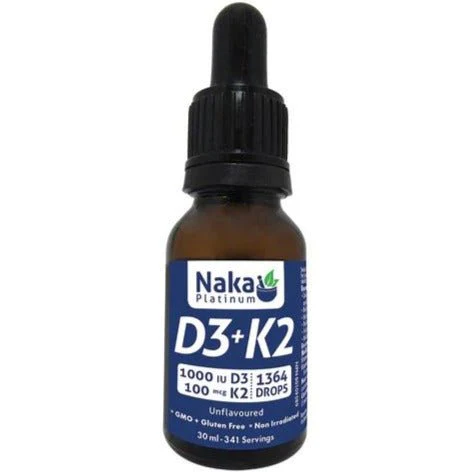 Naka D3+K2 Drops in MCT oil 30ml, 341 servings