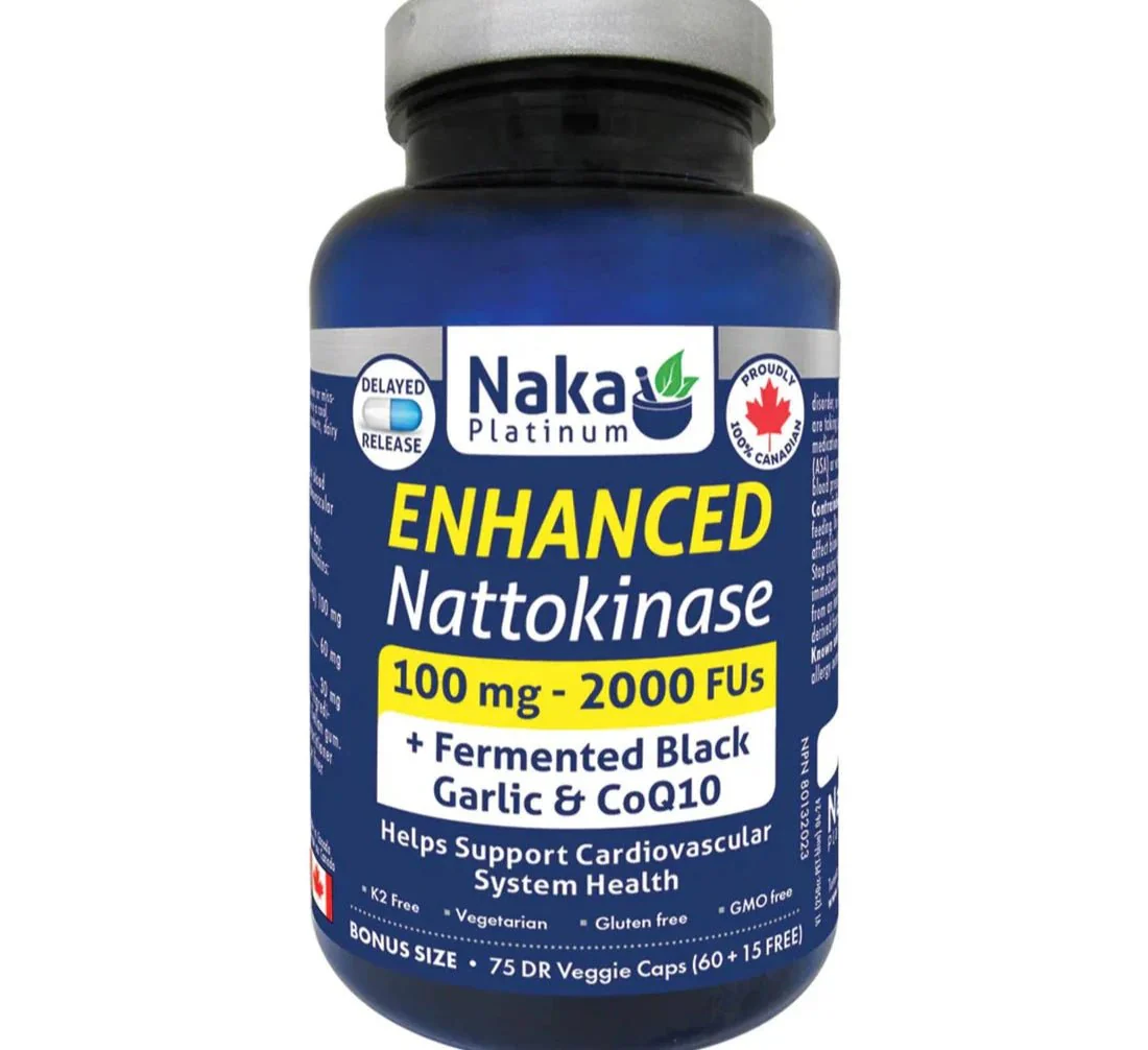 Naka Enhanced Nattokinase 100mg 75 DR Veg Capsules