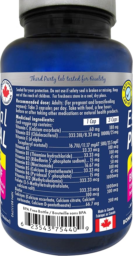 Naka Essential Prenatal Methylated Multi 90 Veg Capsules, BioActive - Image 2