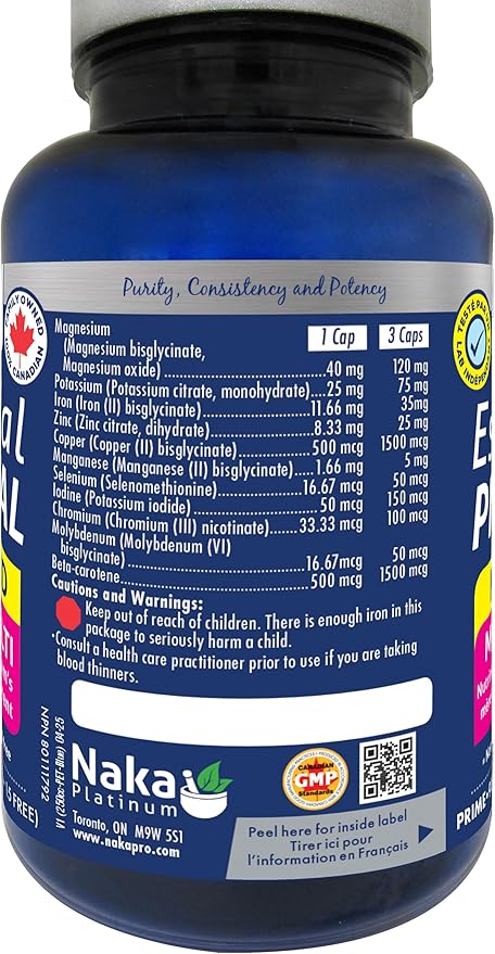 Naka Essential Prenatal Methylated Multi 90 Veg Capsules, BioActive - Image 3