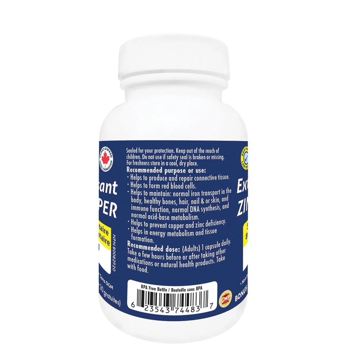 Naka Extra Strength Zinc + Copper 120 Veg Capsules - Image 2