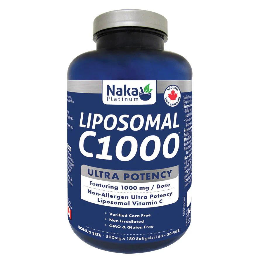 Naka Liposomal C 1,000mg Ultra Potency 180 Softgels
