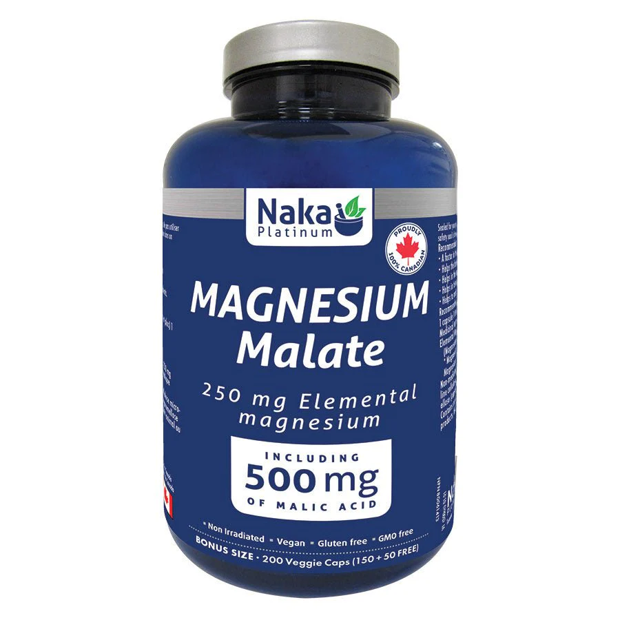 Naka Magnesium Malate 200 Veg Capsules