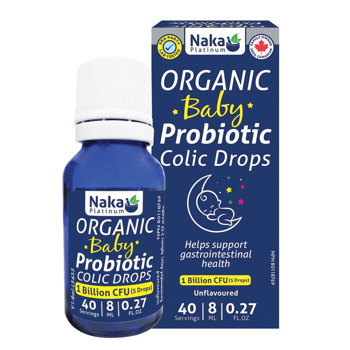 Naka Organic Baby Probiotic Colic Drops 8mL