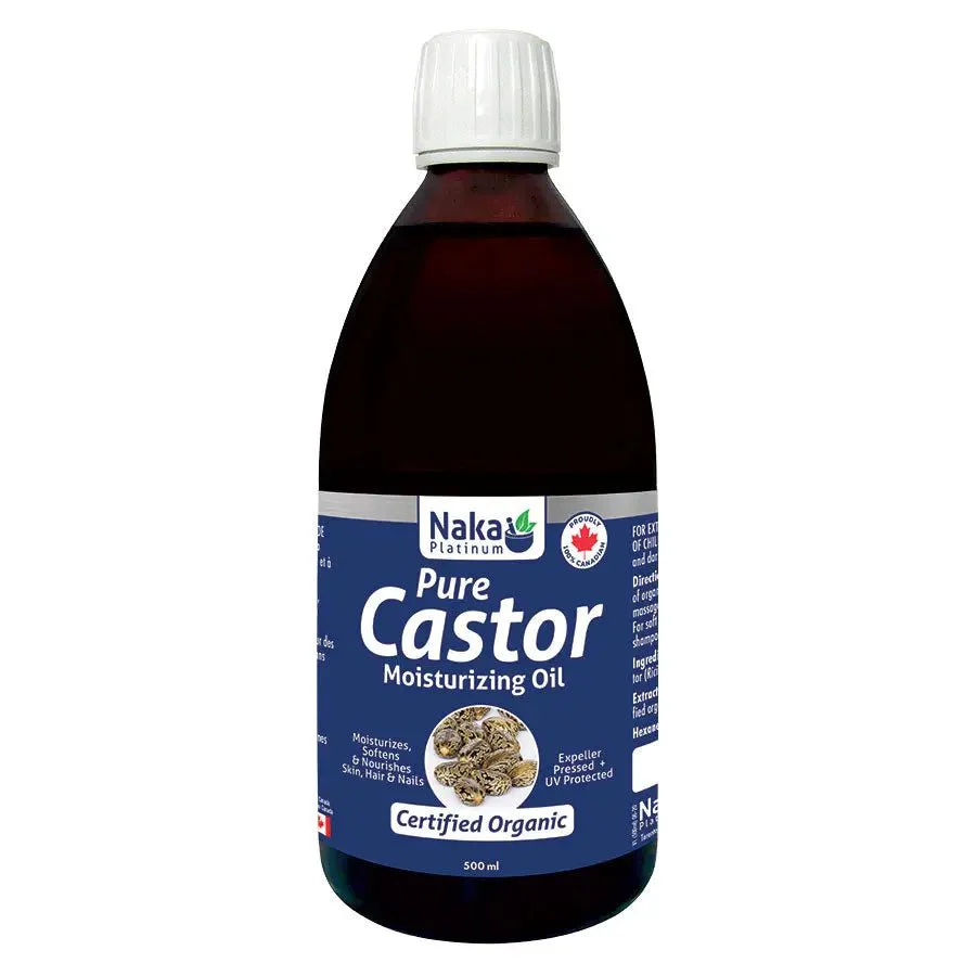 Naka Organic Pure Castor Oil Glass Bottle - Image 2