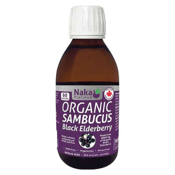 Naka Organic Sambucus Black Elderberry Syrup 300mL