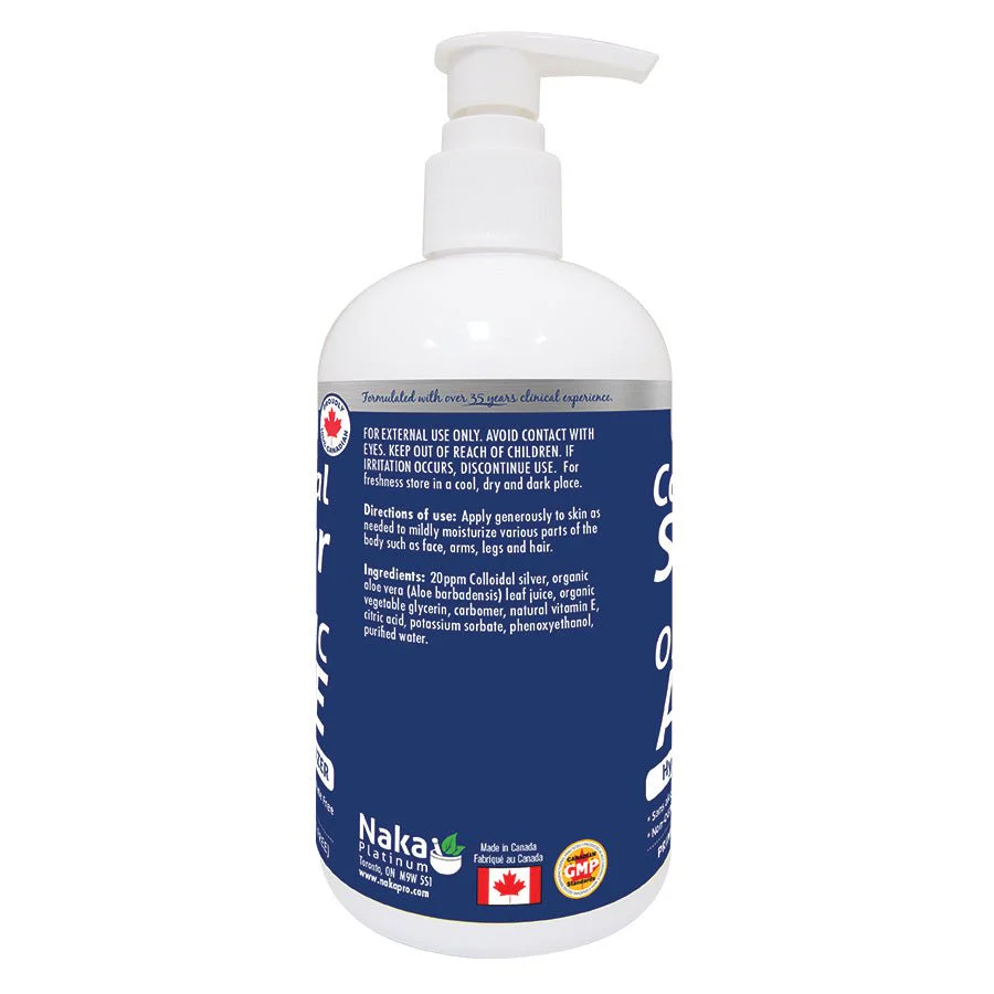 Naka Colloidal Silver + Organic Aloe 340mL - Image 2
