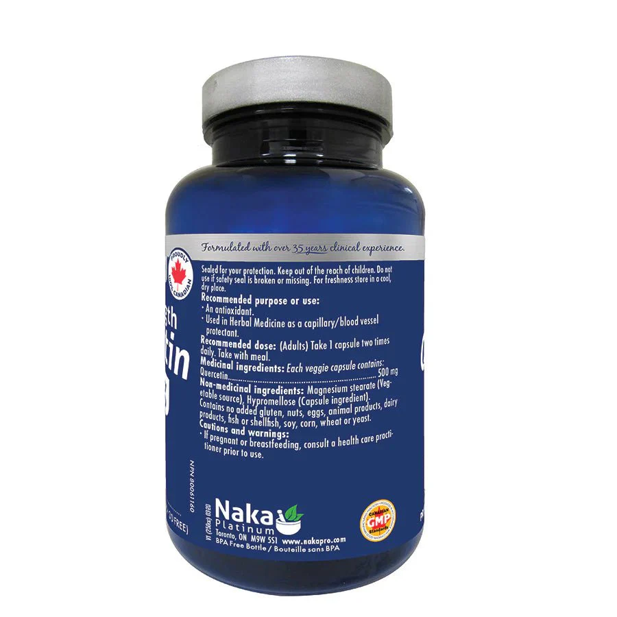 Naka Quercetin 500mg 120 Veg Capsules - Image 2