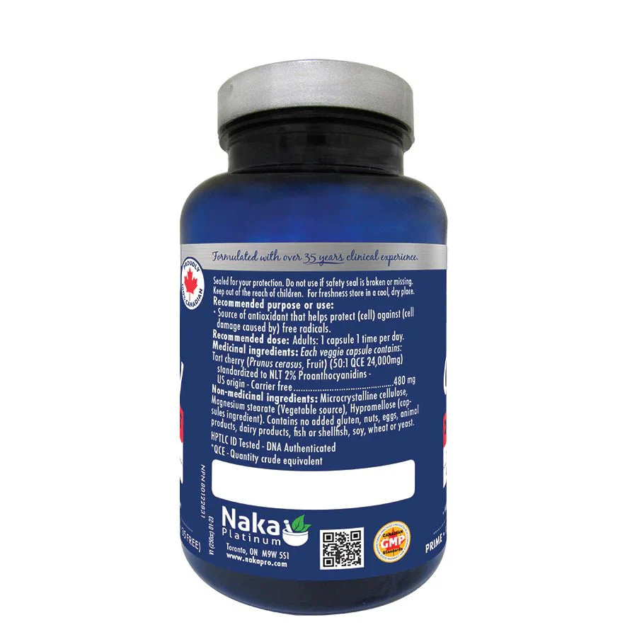 Naka Tart Cherry 125mg - 125 Veg Capsules - Image 2
