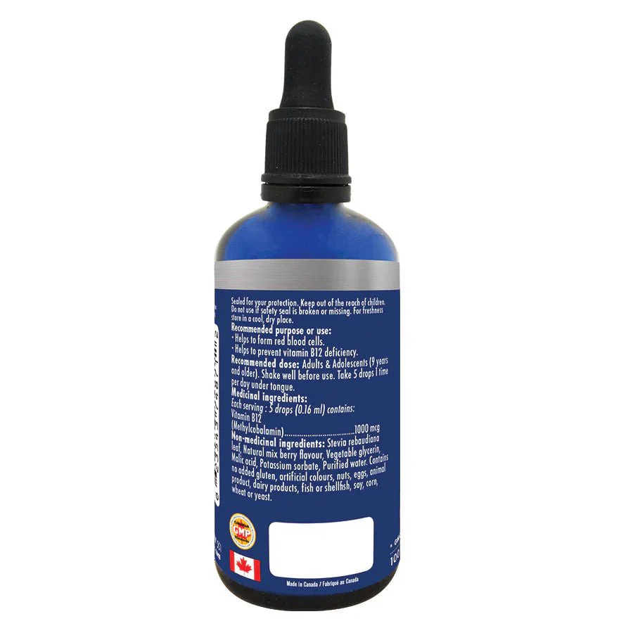 Naka Vitamin B12 1,000mcg 100mL Dropper, Berry Flavour - Image 2