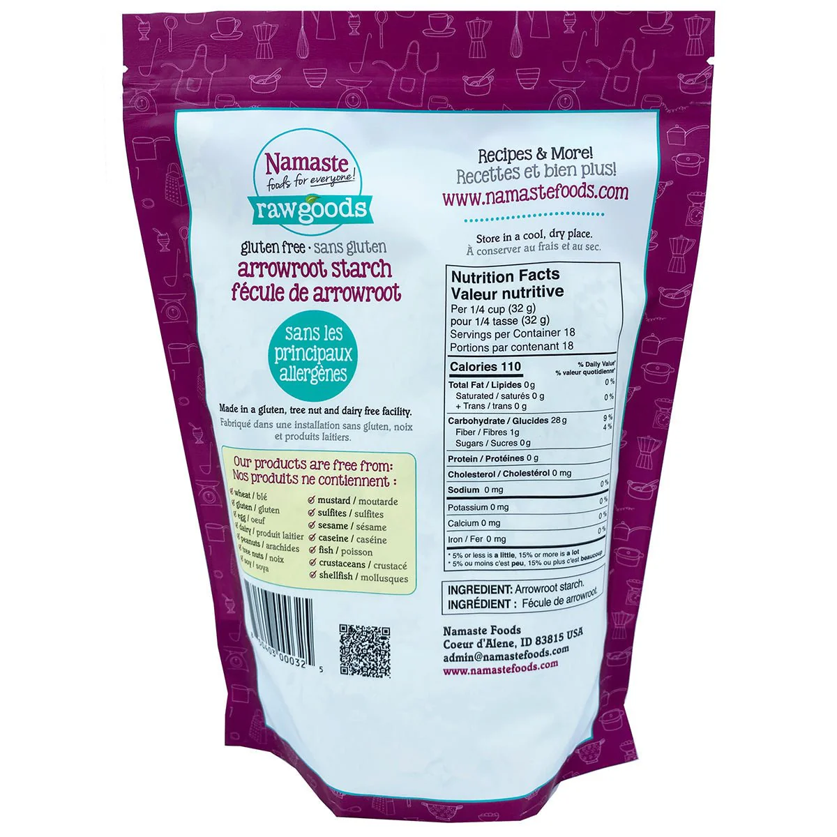 Namaste Arrowroot Starch 567 Grams - Image 2