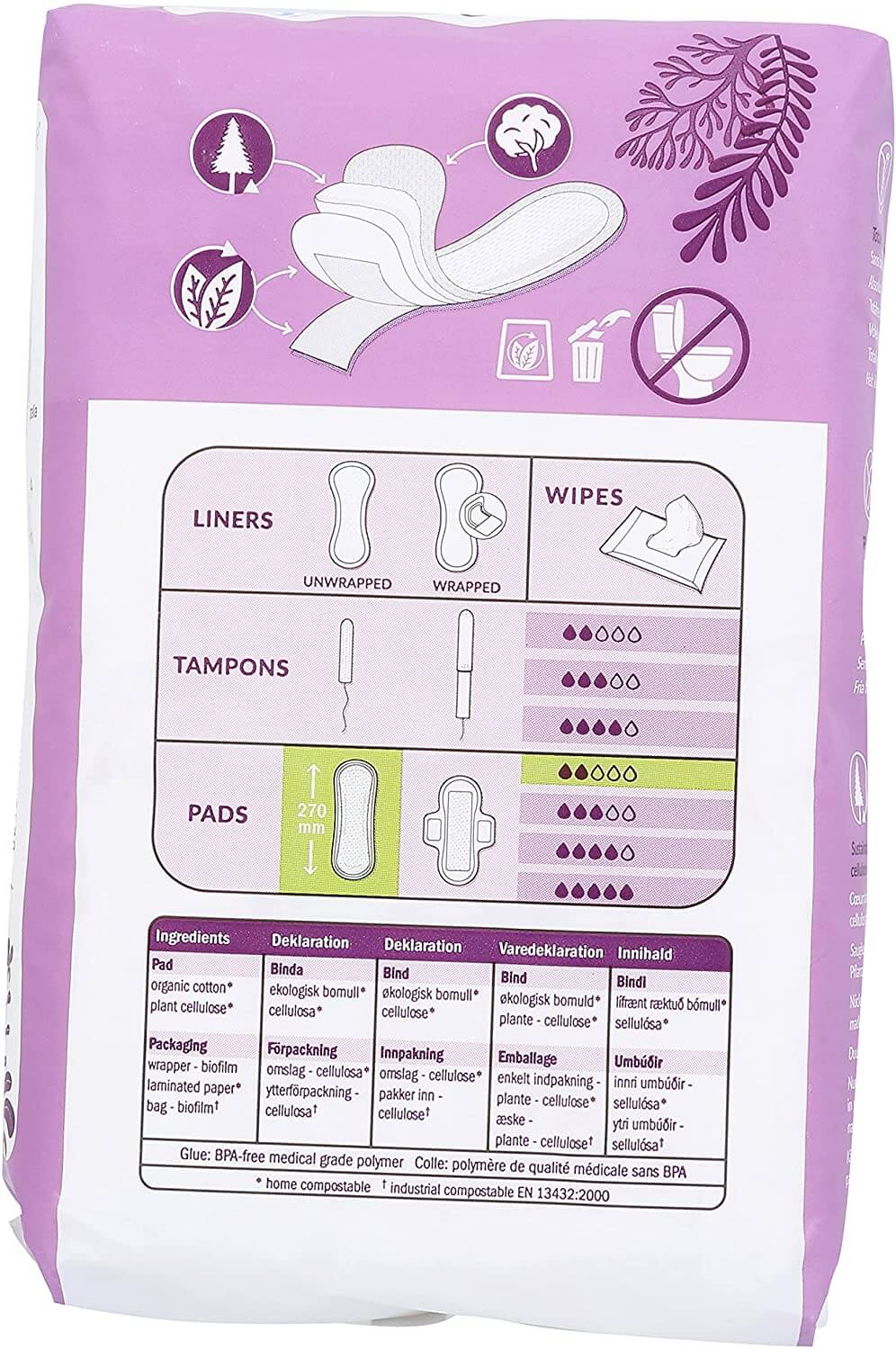 Natracare Maxi Pads Regular 14 Pads - Image 4