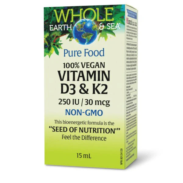 Natural Factors 100% Vegan Vitamin D3 & K2 15mL