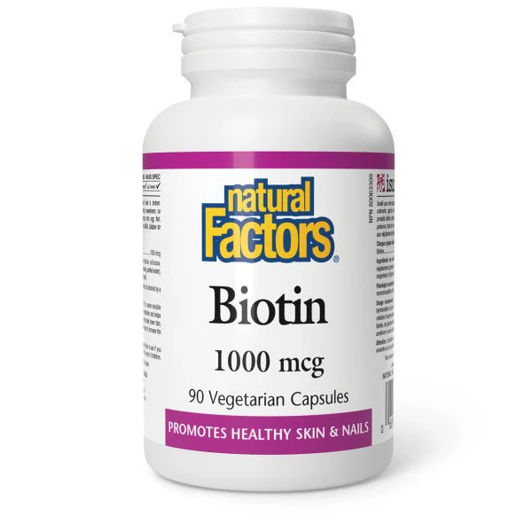 Natural Factors Biotin 1000mcg 90 Veg Capsules