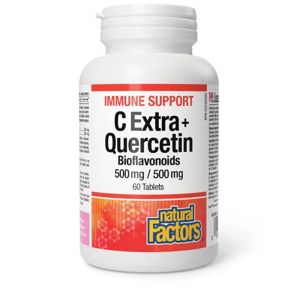 Natural Factors C Extra + Quercetin Bioflavnoids 500mg 60 Tablets