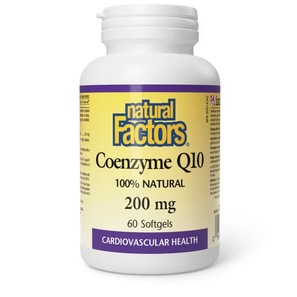 Natural Factors Coenzyme Q10 100% Natural 200mg