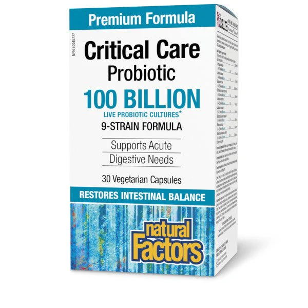 Natural Factors Critical Care Probiotic 100 Billion 30 Veg Capsules
