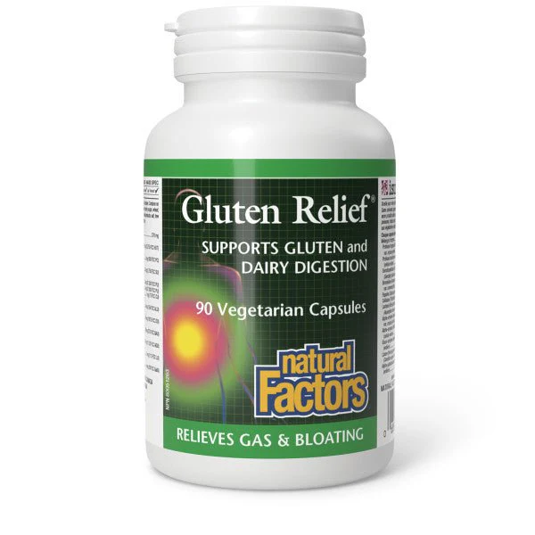 Natural Factors Gluten Relief 375mg 90 Veg Capsules