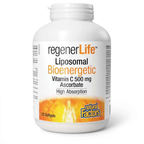 Natural Factors Liposomal Bioenergetic Vitamin C, RegenerLife 120 Softgels