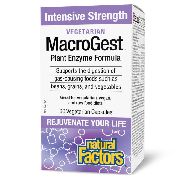 Natural Factors MacroGest Veg Intensive Strength 60 Veg Capsules