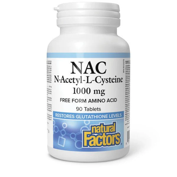 Natural Factors N-Acetyl L-Cysteine NAC 1000mg 90 Tablets