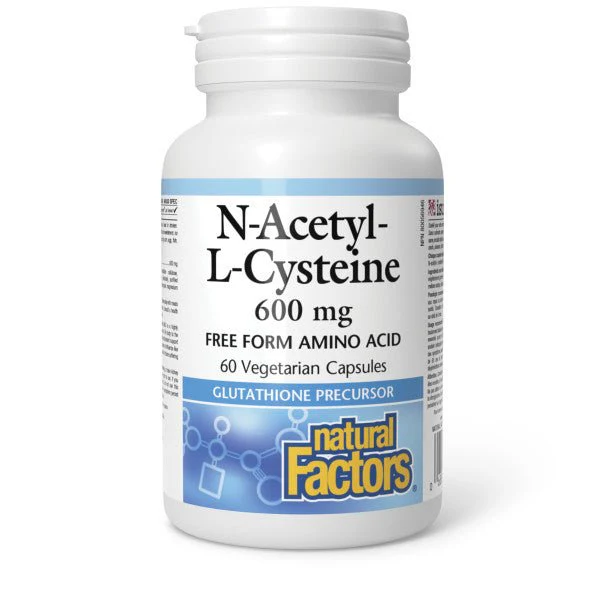 Natural Factors N-Acetyl L-Cysteine NAC 600 mg 60 Veg Capsules