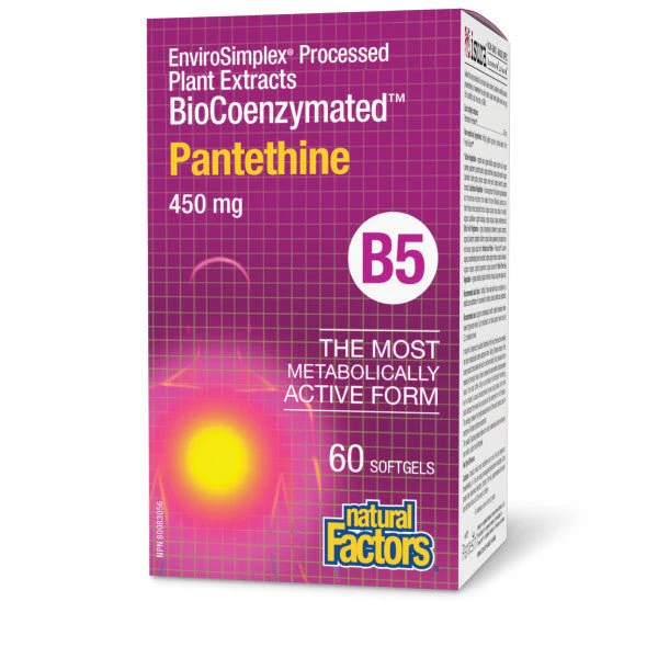 Natural Factors Pantethine 450mg 60 Softgels