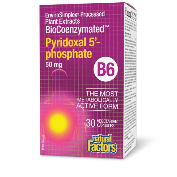 Natural Factors BioCoenzymated Pyridoxal • B6 30 Veg Capsules