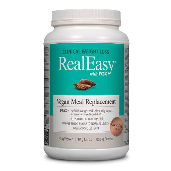 Natural Factors RealEasy Vegan Meal Replacement 855 Grams, Chocolate