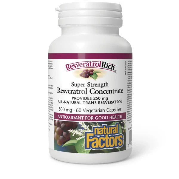 Natural Factors Resveratrol Concentrate 500mg 60 Capsules