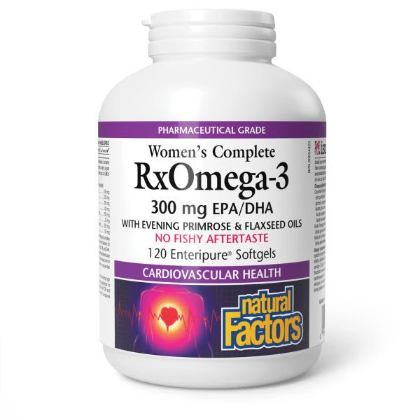 Natural Factors Women’s Complete RxOmega-3 300 mg EPA/DHA 120 Softgels
