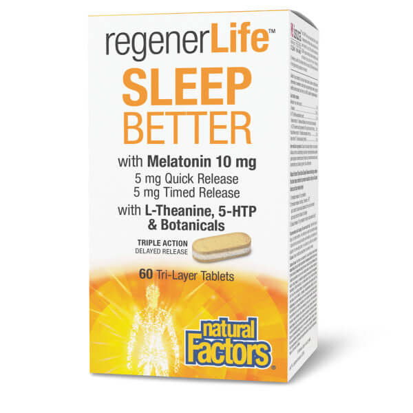 Natural Factors Sleep Better, RegenerLife 60 Tri-Layer Tablets