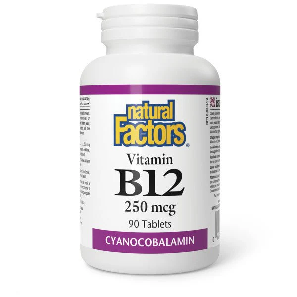 Natural Factors Vitamin B12 250mcg 90 Tablets