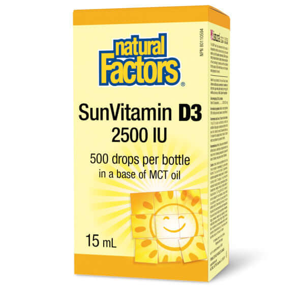 Natural Factors Vitamin D3 2,500 iu, 15mL