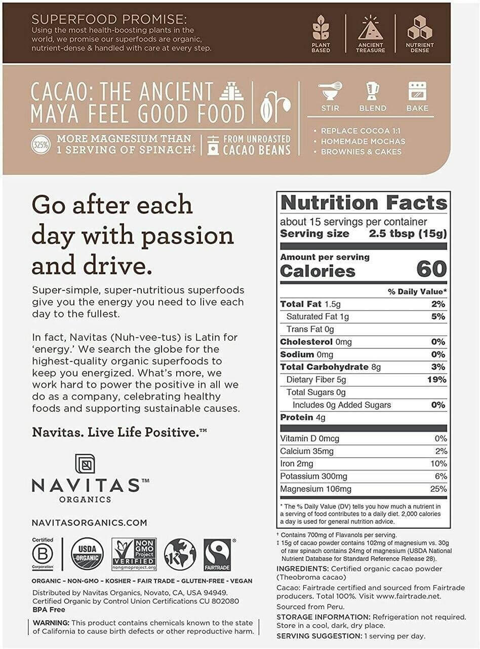 Navitas Organics, Organic Cacao Powder - Image 3
