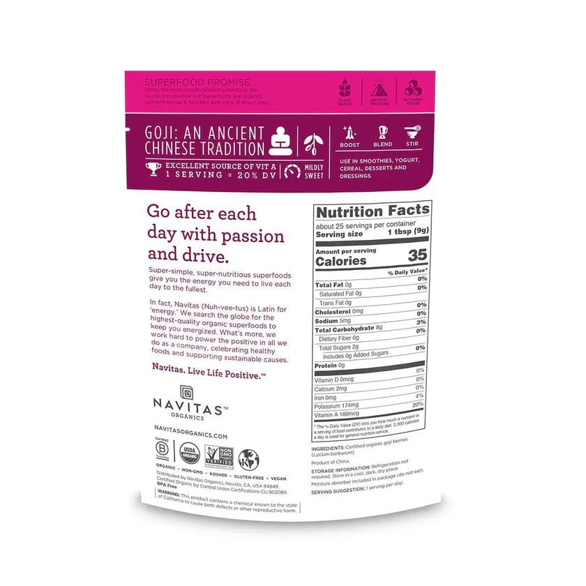 Navitas Organics, Organic Goji Powder 113 Grams - Image 2