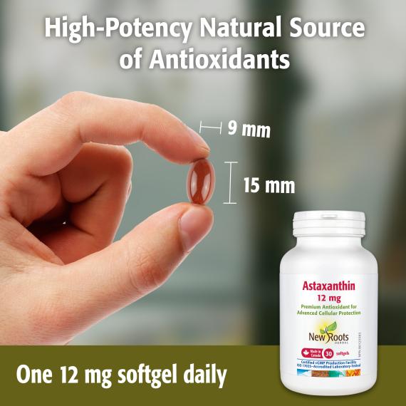 New Roots Astaxanthin 12mg 30 Softgels - Image 2