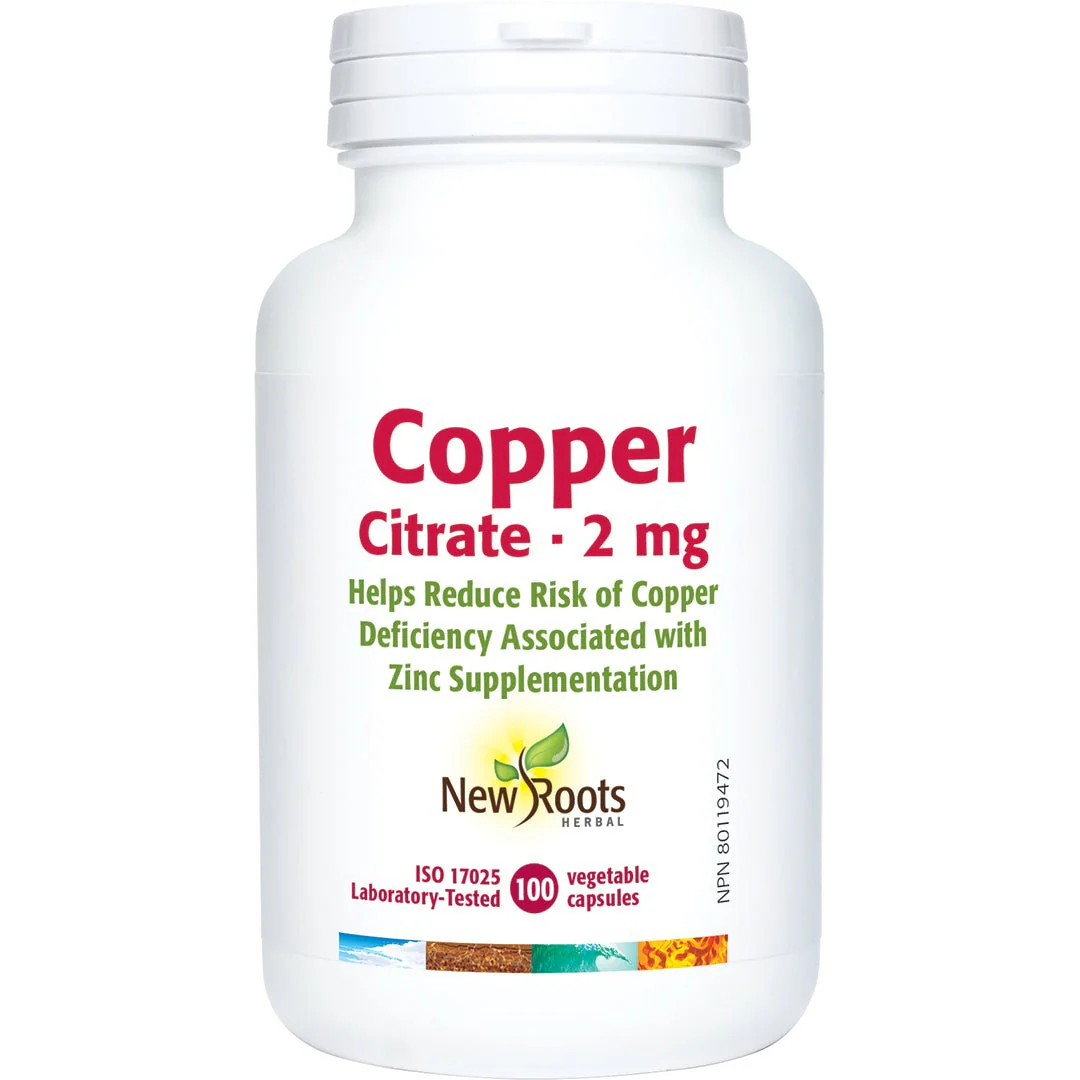 New Roots Copper 2mg 100 Veg Capsules