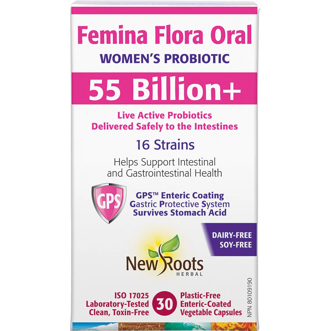 New Roots Femina Flora Oral 30 Enteric Coated Veg Capsules