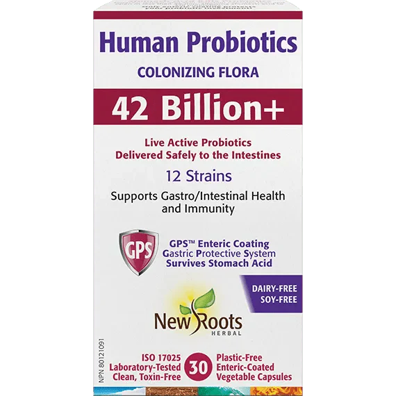 New Roots Human Probiotics 42 Billion+ 30 Veg Capsules