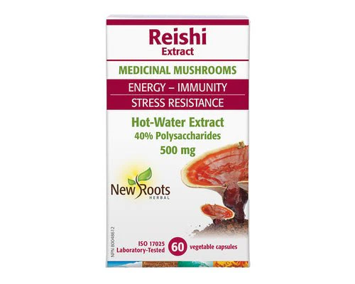 New Roots Reishi 500mg 60 Veg Capsules