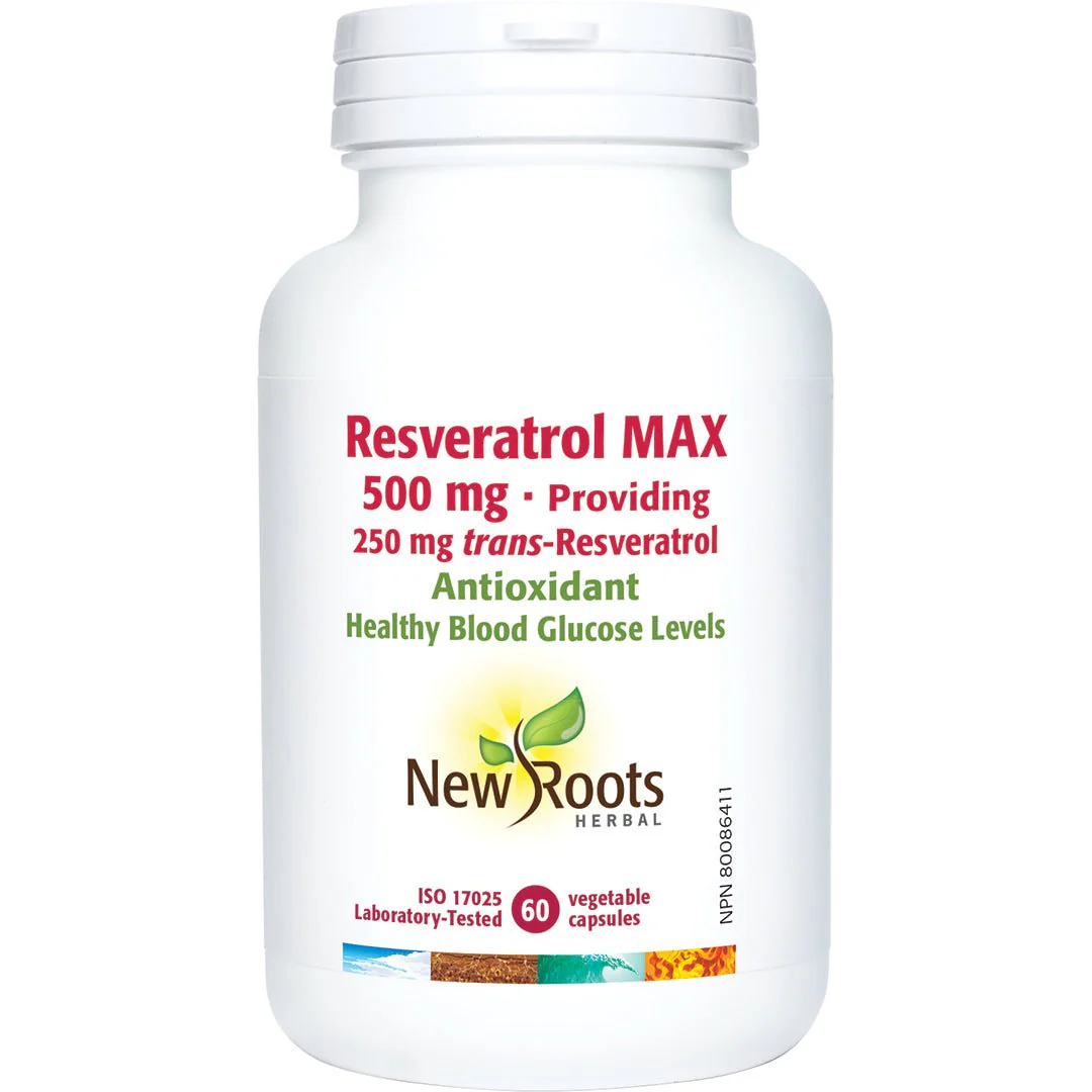 New Roots Resveratrol MAX 60 Veg Capsules