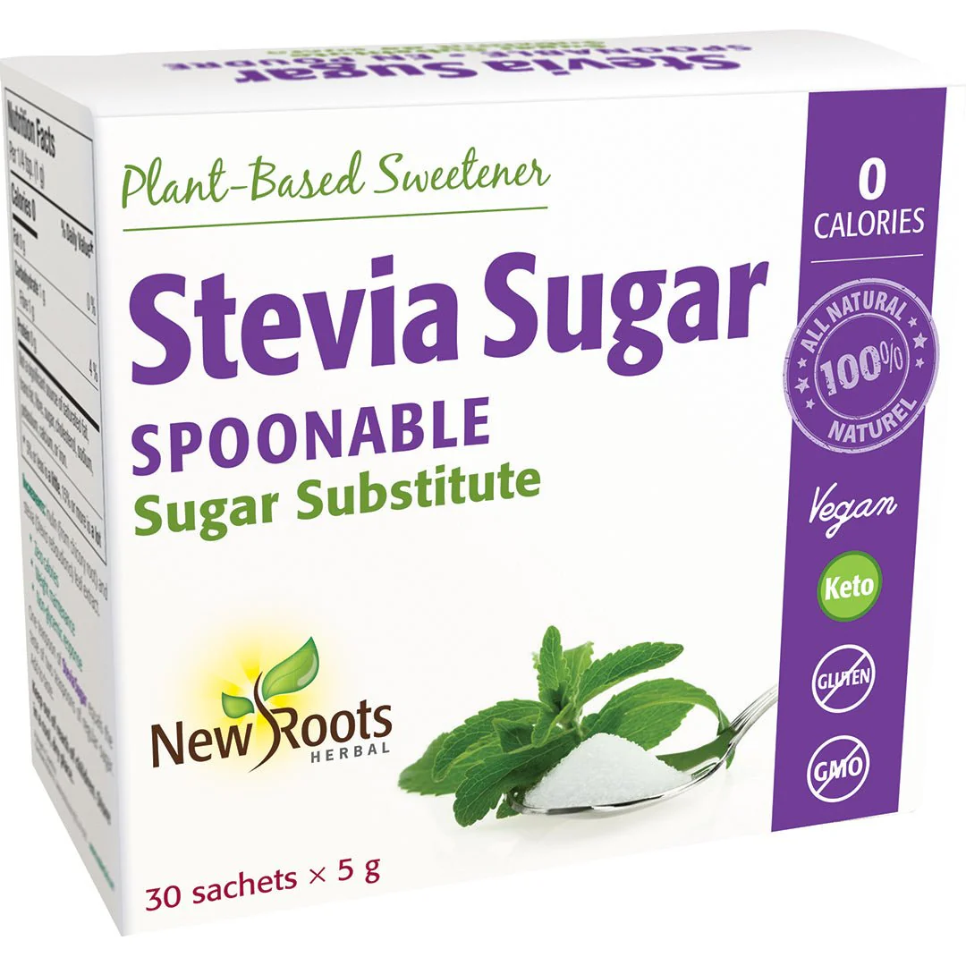 New Roots Stevia Sugar Spoonable 30 Packets