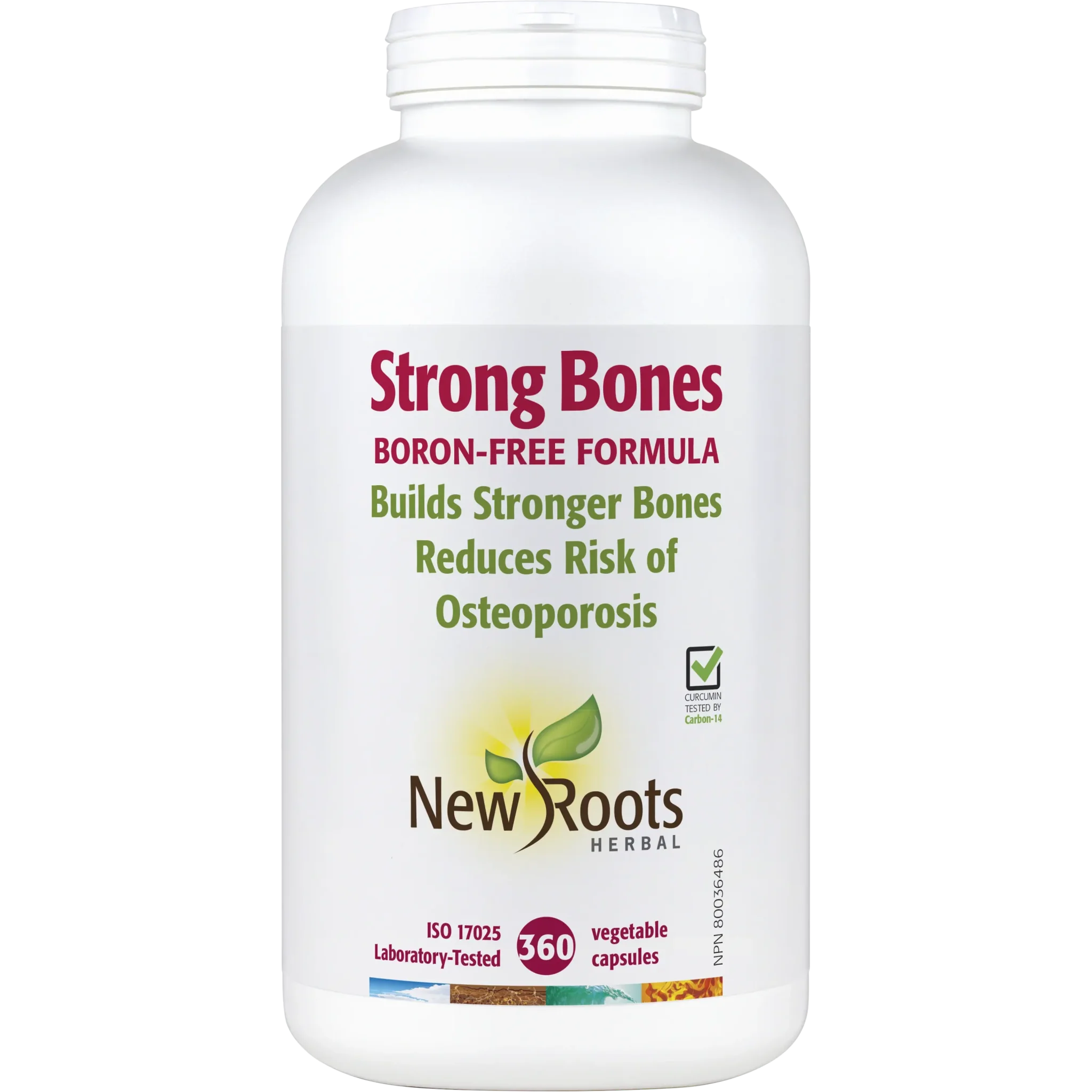 New Roots Strong Bones Boron-Free Formula 360 Capsules