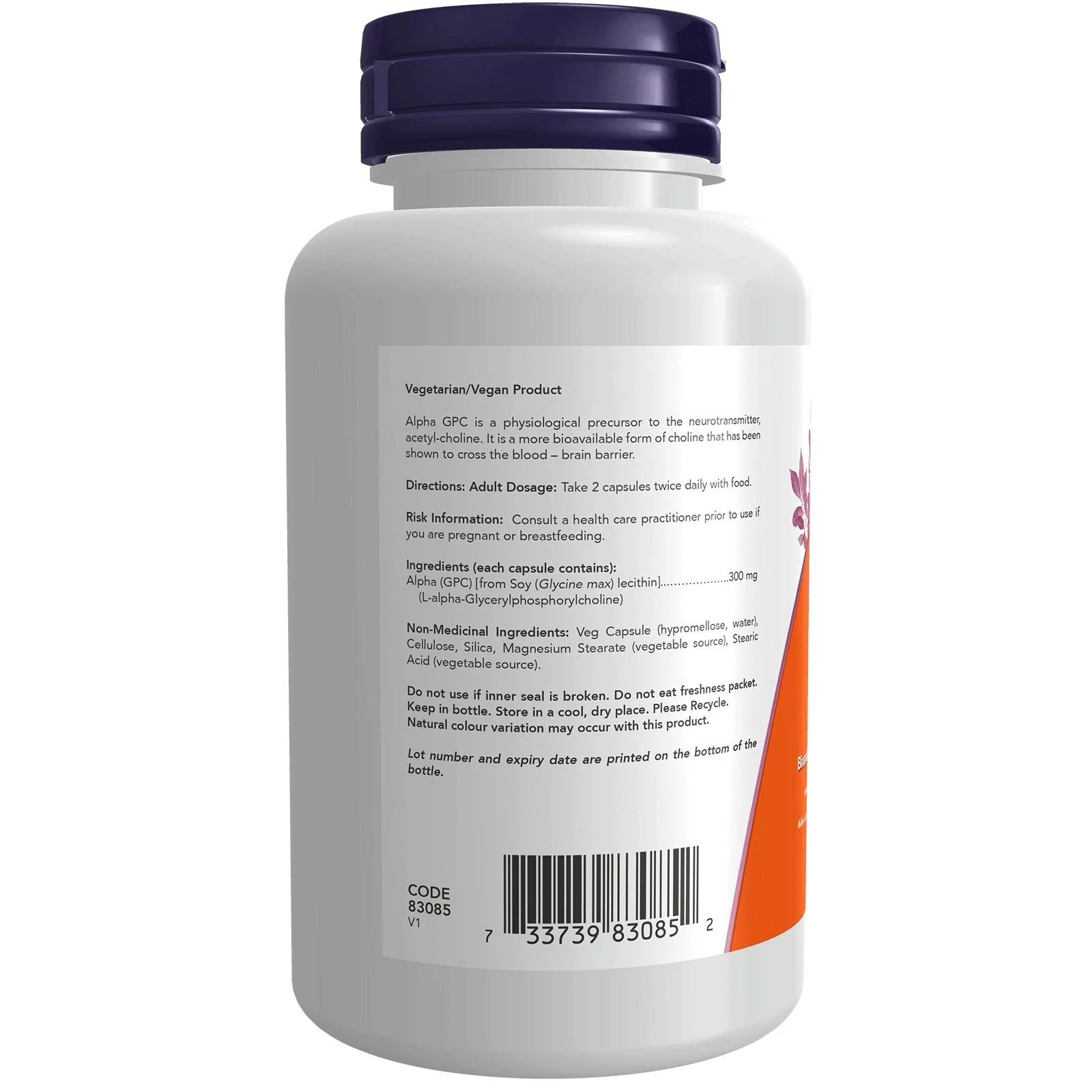 Now Alpha GPC 300mg 60 Vegetarian Capsules - Image 2